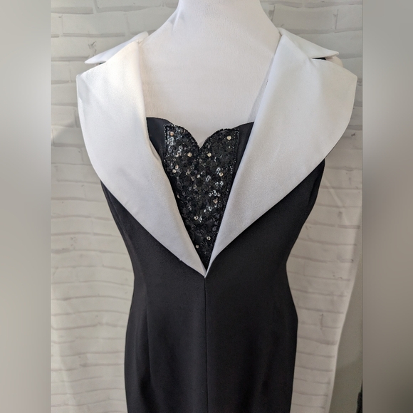 Tonight Elegant Black and White Evening Dress - Picture 2 of 9